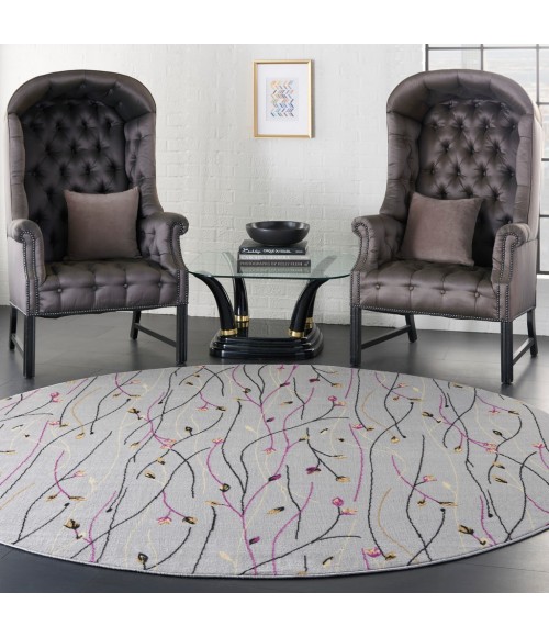 Nourison Grafix Round Area Rug GRF15-Grey
