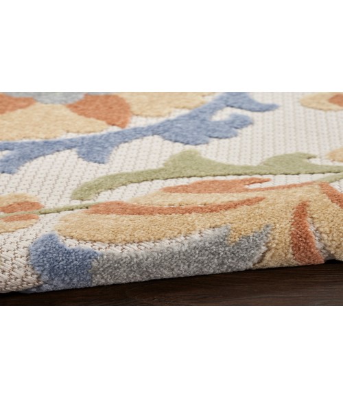 Nourison Aloha Ivory Blue Rug ALH17 9 ft. X 12 ft. Rectangle - Rugs Town Nourison Aloha Ivory Blue ALH17 9 ft. X 12 ft. Rectangle Rug