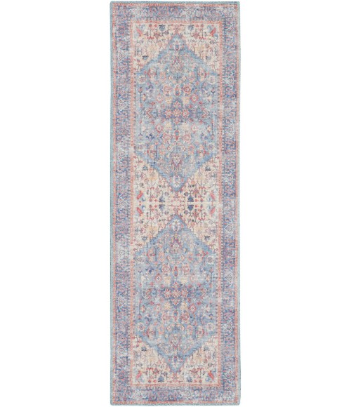 Nicole Curtis Machine Washable Series 1 Area Rug SR104 Blue/Multi