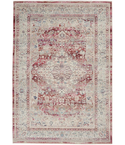 Nourison Vintage Kashan Area Rug VKA07-Red/Ivory
