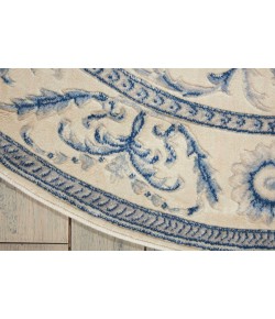 Nourison Somerset - St02 Ivory Blue Area Rug 5 ft. 6 X Round