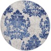 Nourison Whimsicle - Whs11 Ivory Navy Area Rug 5 ft. X Round