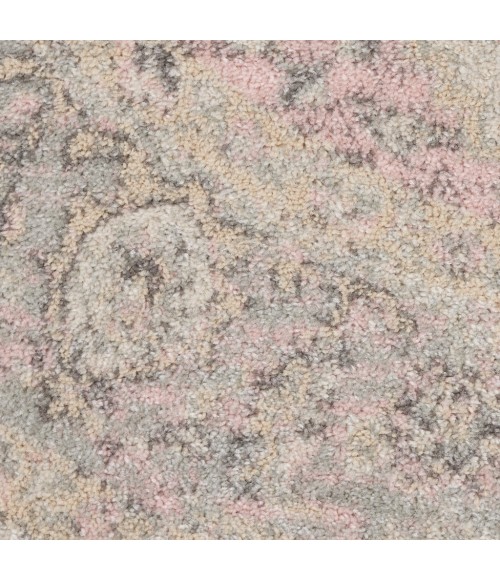 Nourison Tranquil Round Area Rug TRA06-Ivory/Pink