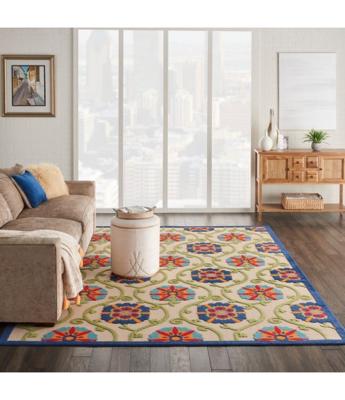 Nourison ALOHA Area Rug Nourison Aloha Area Rug ALH19-Blue/Multicolor