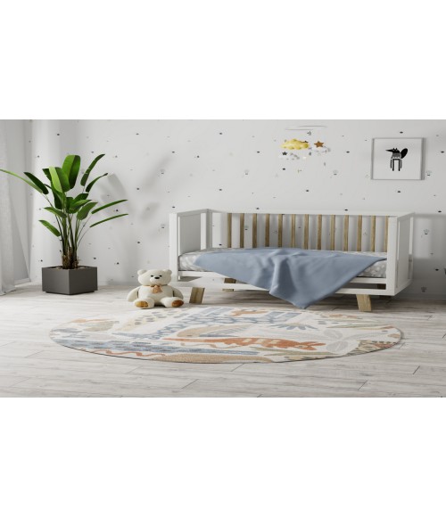 Nourison Astra Machine Washable Ivory ASW01 4 ft. Round Rug