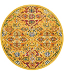 Nourison Allur - Alr03 Yellow Multicolor Area Rug 5 ft. 3 in. X Round