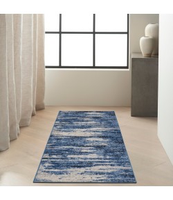 Calvin Klein River Flow RFV01 Blue Grey 2 ft. 3 in. X 7 ft. 3 in. Area Rug