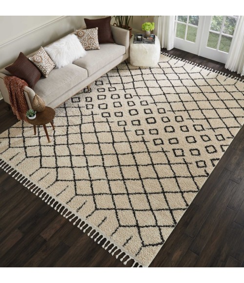Nourison Moroccan Shag Area Rug MRS01-Cream