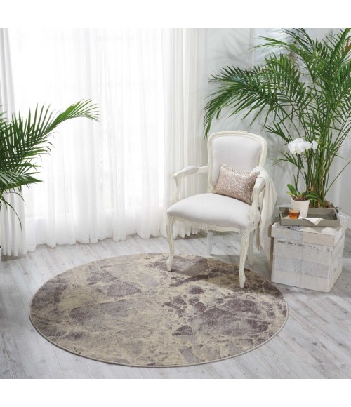 Nourison Somerset Round Area Rug ST745-Grey