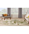 Nourison Aloha Ivory Green ALH33 5 ft. 3 in. Round Rug