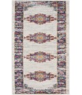 Nourison Passion Ivory Blue PSN03 2 ft. 2 in. X 10 ft. Rectangle Rug
