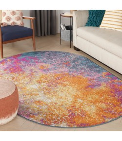 Nourison Passion - Psn10 Sunburst Area Rug 5 ft. X 8 ft. Oval Oval