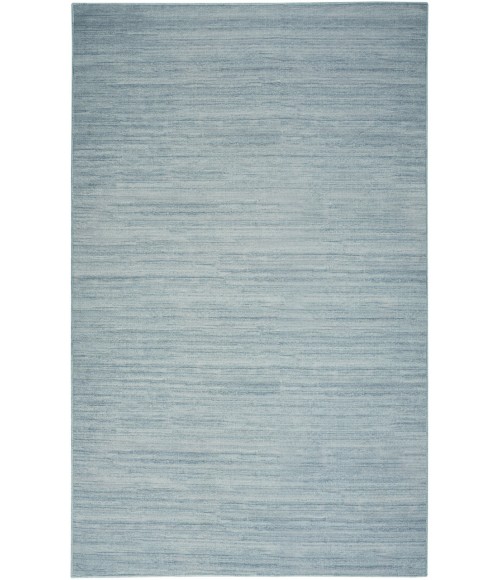 Nourison Washable Essentials Aqua WAE01 5 ft. 3 in. X 7 ft. 3 in. Rectangle Rug