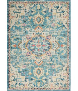 Nourison Passion - Psn25 Ivory Light Blue Area Rug 5 ft. 3 X 7 ft. 3 Rectangle