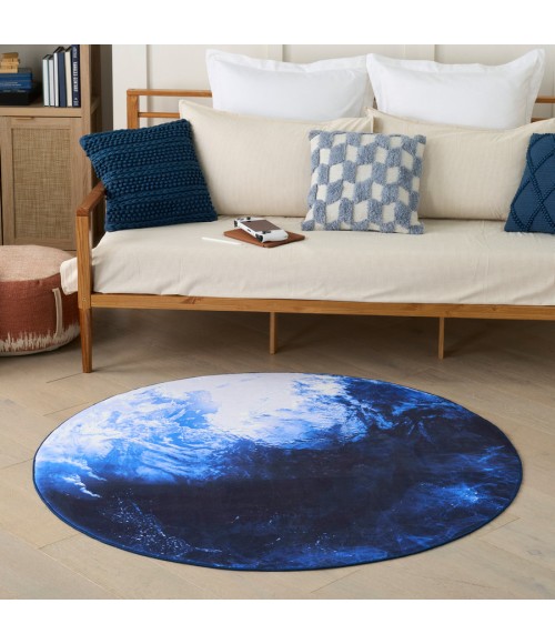 Nourison Home Imagination Blue IMA10 5 ft. Round Rug
