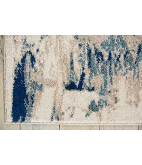 Nourison MAXELL Area Rug Nourison Maxell Area Rug MAE16-Ivory/Blue