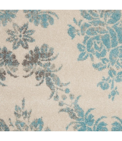 Nourison Tranquil Area Rug TRA09-Ivory/Turquoise