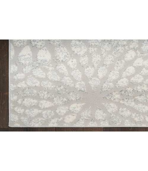 Nourison Ambiance Grey Silver AMI02 7 ft. 10 in. X 9 ft. 10 in. Rectangle Rug