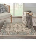 Nourison Living Treasures Area Rug LI16-Ivory/Aqua