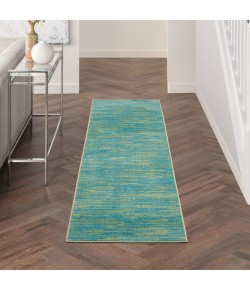 Nourison Essentials - Nre01 Blue Green Area Rug 2 ft. 2 X 10 ft. Rectangle