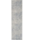 Nourison RUSTIC TEXTURES Area Rug Nourison Rustic Textures Runner Area Rug RUS09-Ivory/Light Blue