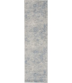 Nourison Rustic Textures - Rus09 Ivory Light Blue Area Rug 2 ft. 2 X 7 ft. 6 Rectangle