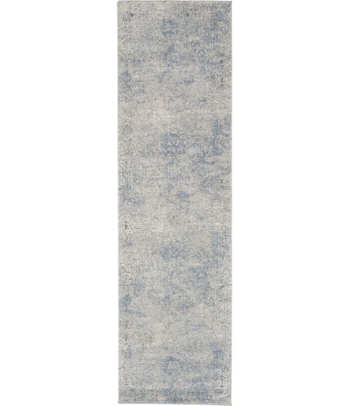Nourison RUSTIC TEXTURES Area Rug Nourison Rustic Textures Runner Area Rug RUS09-Ivory/Light Blue