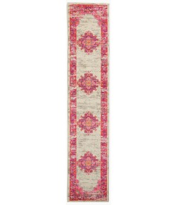 Nourison Home Passion PSN03 Ivory/Fuchsia 2 ft. 2 in. X 7 ft. 6 in. Area Rug
