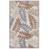 Nourison Aloha Blue Mocha ALH18 2 ft. 8 in. X 4 ft. Rectangle Rug