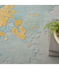 Prismatic Area Rug Nourison Prismatic Area Rug PRS26 Seafoam Gold 8'6" x 11'6"
