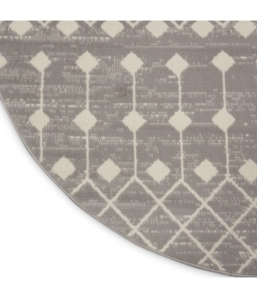 Nourison Grafix Round Area Rug GRF37-Grey
