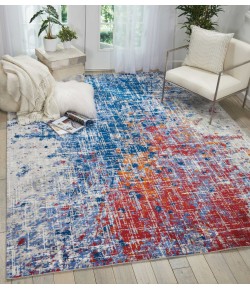 Nourison Twilight - Twi25 Red Blue Area Rug 7 ft. 9 in. X 9 ft. 9 in. Rectangle