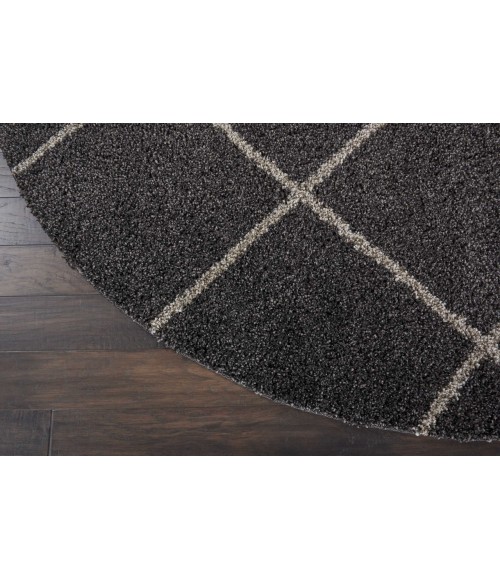 Nourison Brisbane Round Area Rug BRI03-Charcoal
