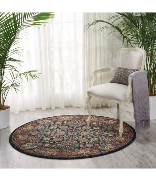 Nourison 2020 Round Area Rug NR201-Navy