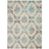 Nourison Tranquil(Traql) - Tra09 Ivory Turquoise Area Rug 4 ft. X 6 ft. Rectangle