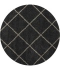 Nourison Brisbane Round Area Rug BRI03-Charcoal