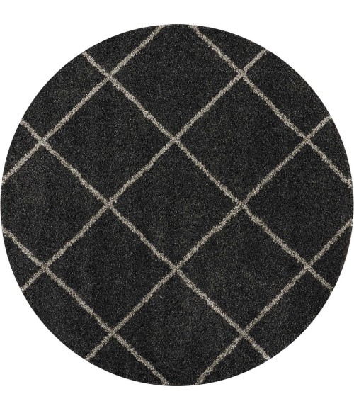 Nourison Brisbane Round Area Rug BRI03-Charcoal