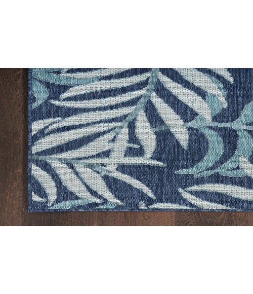 Nourison Garden Oasis Navy Rug GOA01 9 ft. X 12 ft. Rectangle - Rugs Town Nourison Garden Oasis Navy GOA01 9 ft. X 12 ft. Rectangle Rug