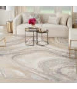 Nourison Brushstrokes - Bsk03 Cream Grey Area Rug 9 ft. X 12 ft. Rectangle