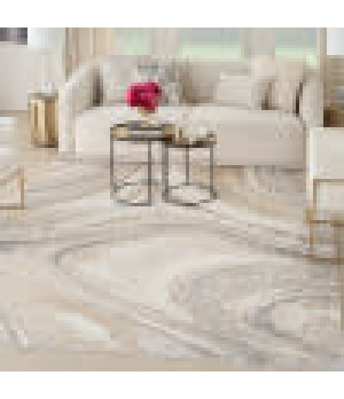 Inspire Me! Home Décor Brushstrokes Area Rug BSK03 Cream Grey