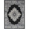 Nourison Passion - Psn03 Black Ivory Area Rug 5 ft. 3 in. X 7 ft. 3 in. Rectangle