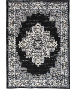 Nourison Passion - Psn03 Black Ivory Area Rug 5 ft. 3 in. X 7 ft. 3 in. Rectangle
