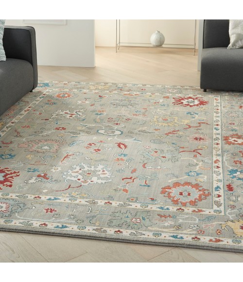 Nourison Parisa Area Rug PSA03 Grey 7'9" x 9'9"