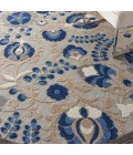 Nourison Aloha Round Area Rug ALH17-Natural/Blue