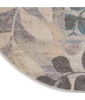 Nourison Tranquil Round Area Rug TRA01-Ivory/Light Blue