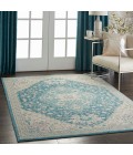 Nourison TRANQUIL Area Rug Nourison Tranquil Area Rug TRA07-Ivory/Turquoise