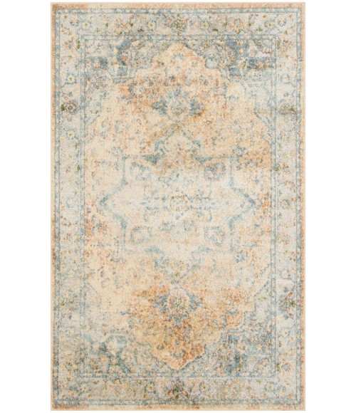 Nourison Astra Machine Washable Beige Blue ASW12 3 ft. 3 in. X 5 ft. Rectangle Rug
