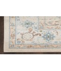 Nourison Astra Machine Washable Ivory Blue ASW13 2 ft. 2 in. X 10 ft. Rectangle Rug
