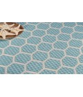 Nourison Reversible Indoor Outdoor Aqua RVB01 8 ft. Round Rug