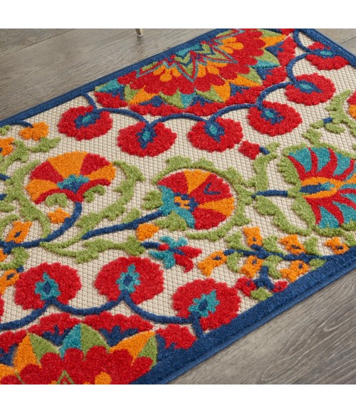 Nourison Aloha Area Rug ALH20-Red/Multi
